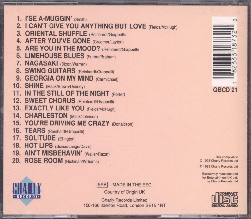 Django Reinhardt - Guitar Genius - Cd