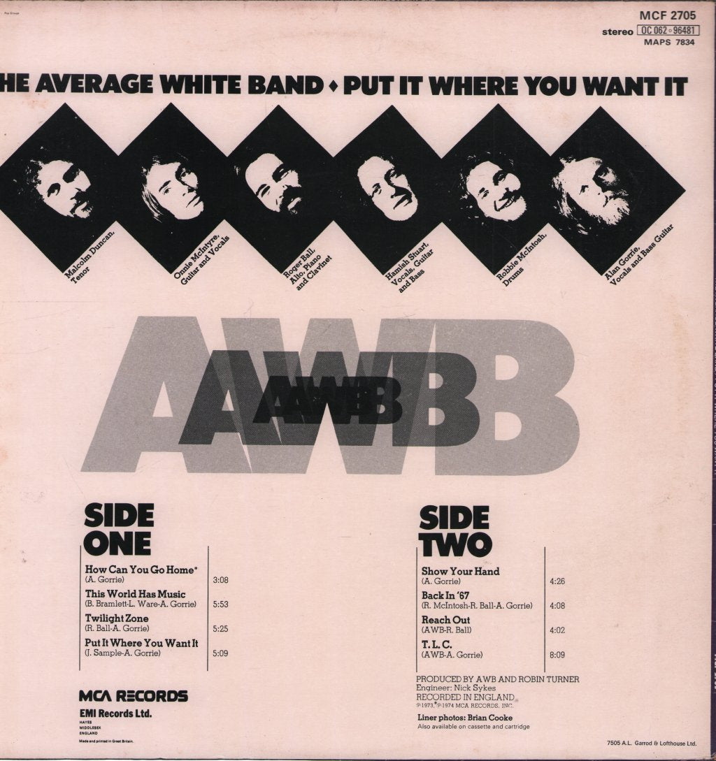 Average White Band - Put It Where You Want It - Lp