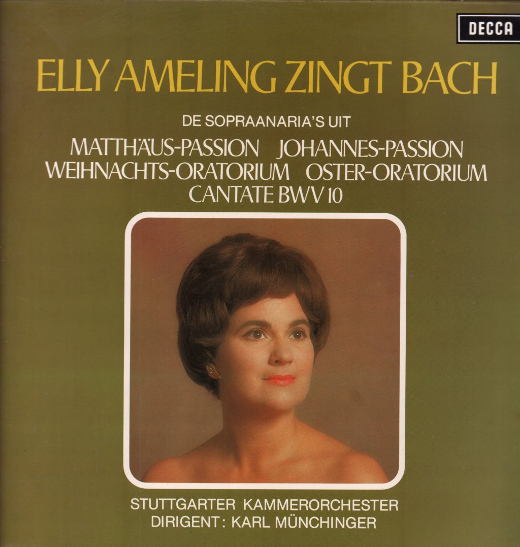 Elly Ameling - Zingt Bach - Lp