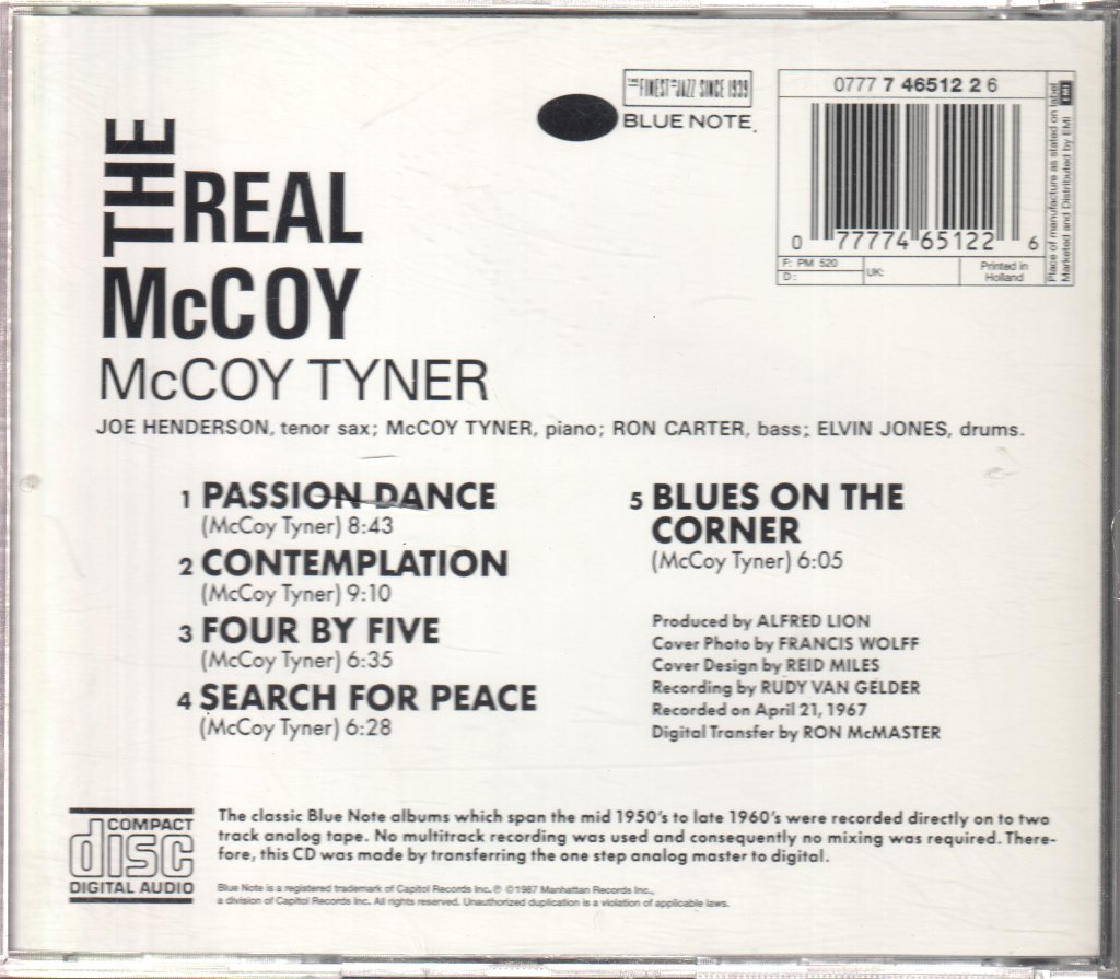 McCoy Tyner - Real McCoy - Cd
