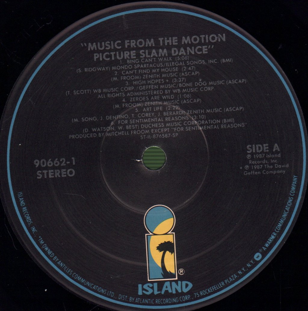 Mitchell Froom - Slam Dance (Original Motion Picture Soundtrack) - Lp