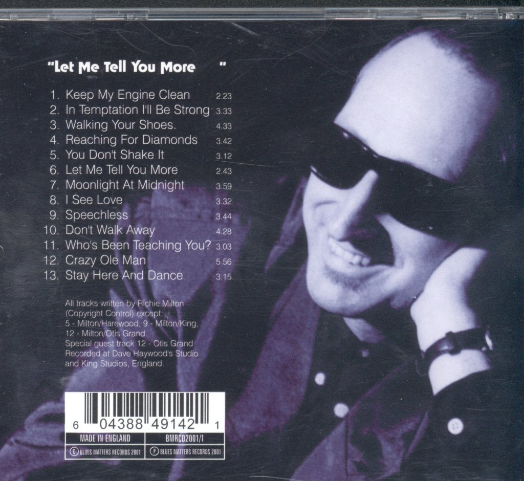 Richie Milton And The Lowdown - Let Me Tell You More - Cd