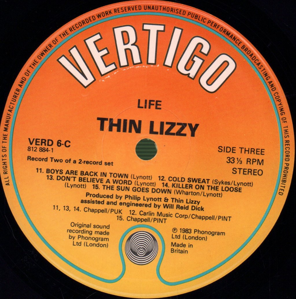 Thin Lizzy - Life Live - Double Lp