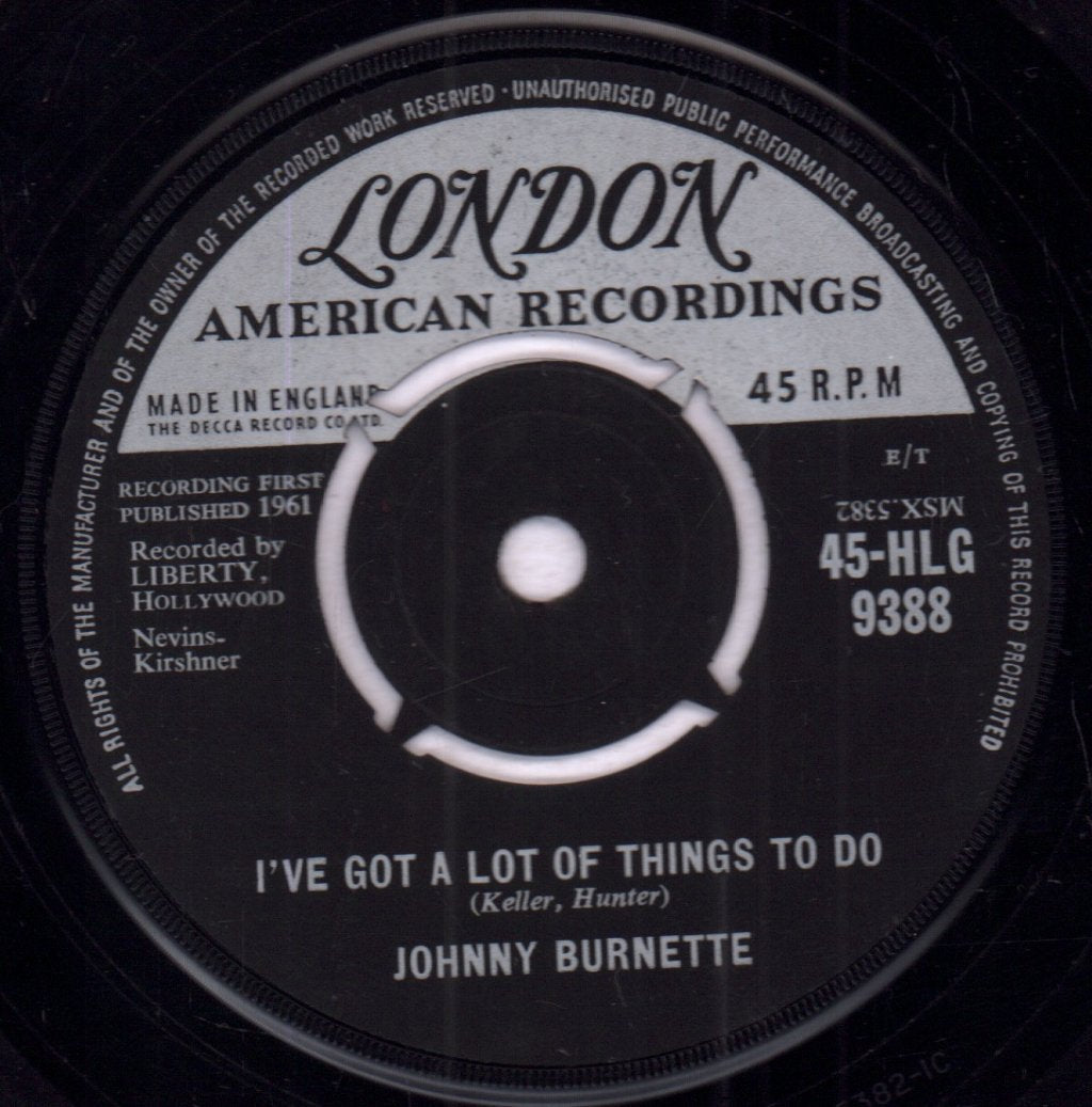 Johnny Burnette - Girls - 7 Inch
