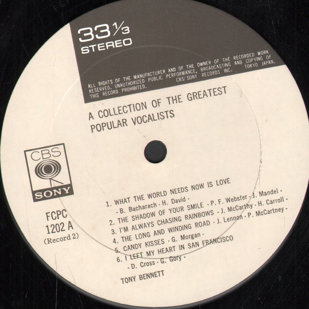 Various Artists - A Collection Of The Greatest Popular Vocalists 1 - Double Lp