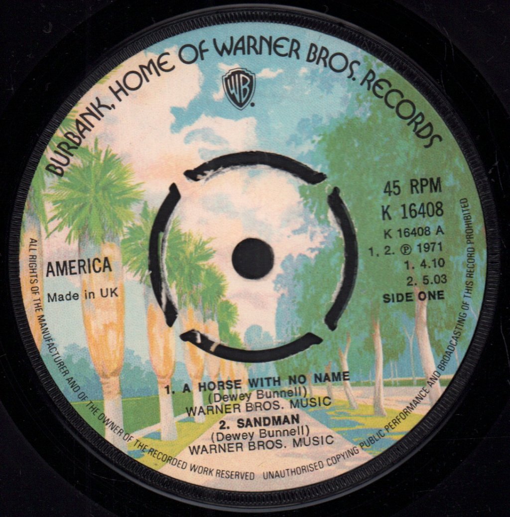America - A Horse With No Name - 7 Inch