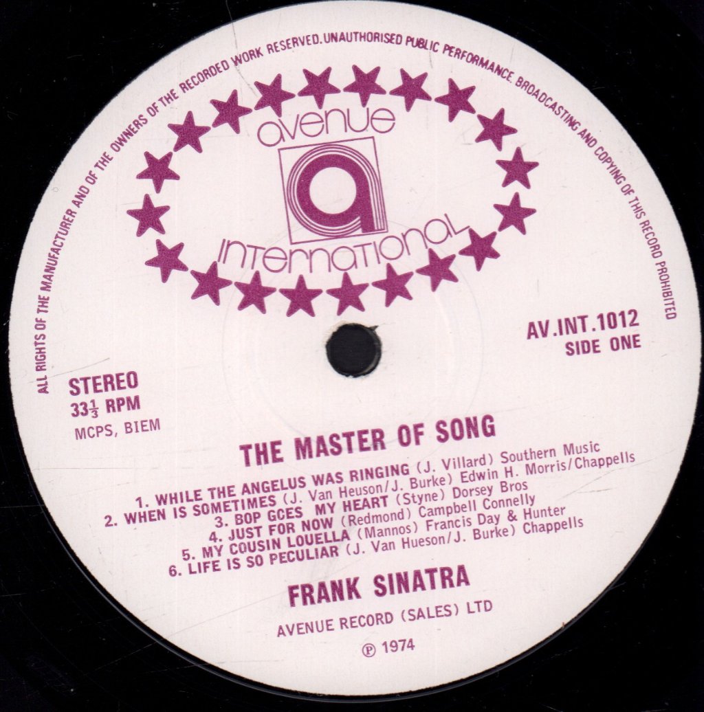 Frank Sinatra - Master Of Song - Lp