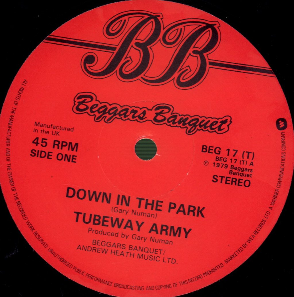Tubeway Army - Down In The Park - 12 Inch