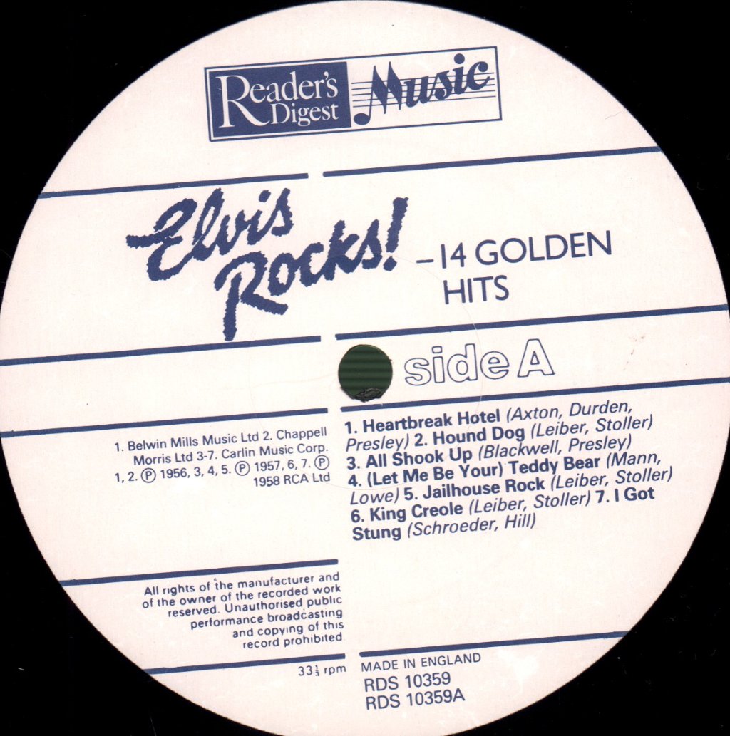 Elvis Presley - Elvis Rocks (14 Golden Hits) - Lp