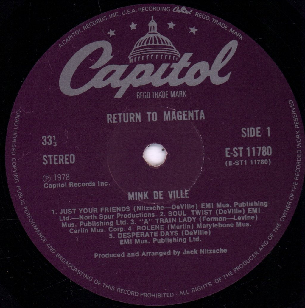 Mink DeVille - Return To Magenta - Lp