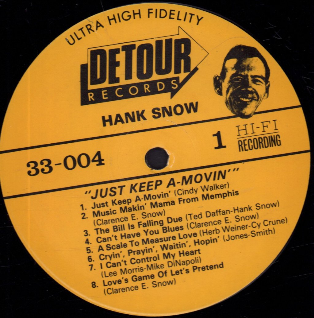 Hank Snow - Just Keep A Movin' - Lp