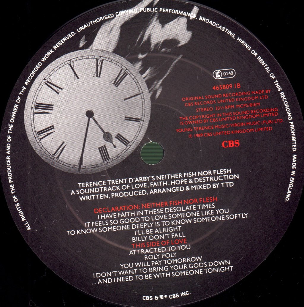 Terence Trent D'Arby - Neither Fish Nor Flesh - Lp