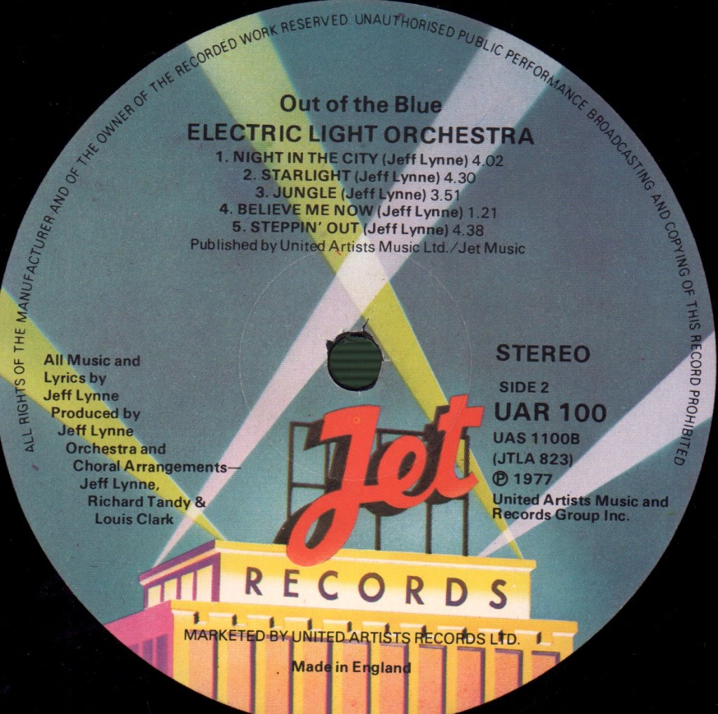 Electric Light Orchestra - Out Of The Blue - Double Lp