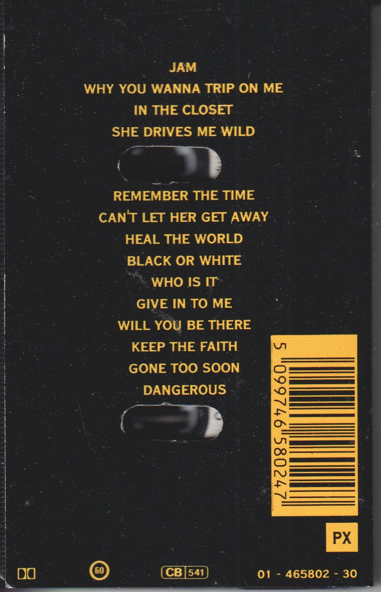 Michael Jackson - Dangerous - Cassette