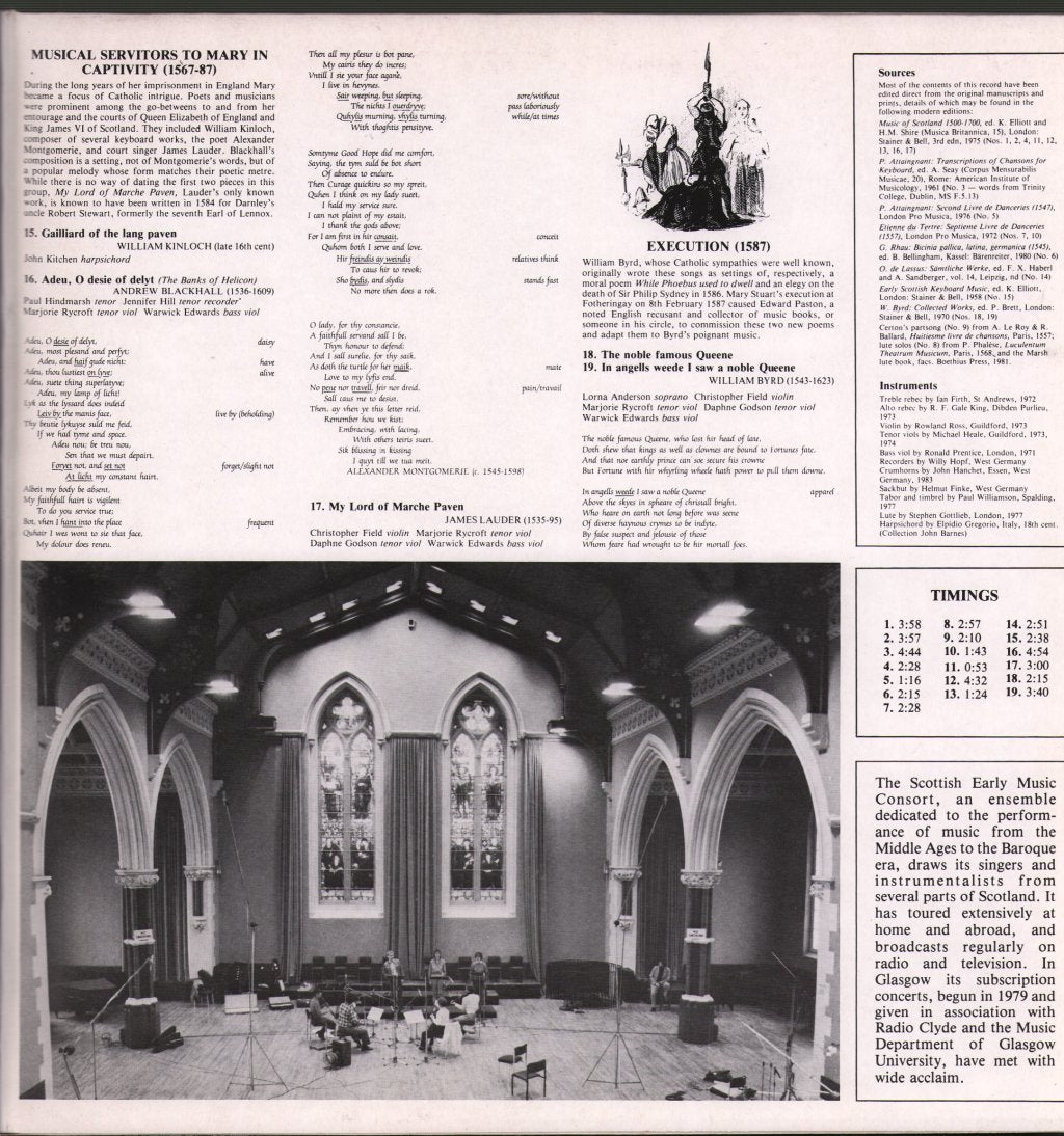 Scottish Early Music Consort - Mary's Music - Lp