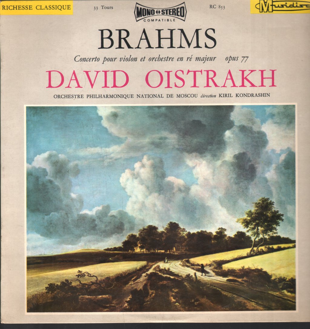 David Oistrakh / Kiril Kondrashin / Orchestre Philharmonique National De Moscou - Brahms - Concerto Pour Violon Et Orchestre En Ré Majeur Opus 77 - Lp