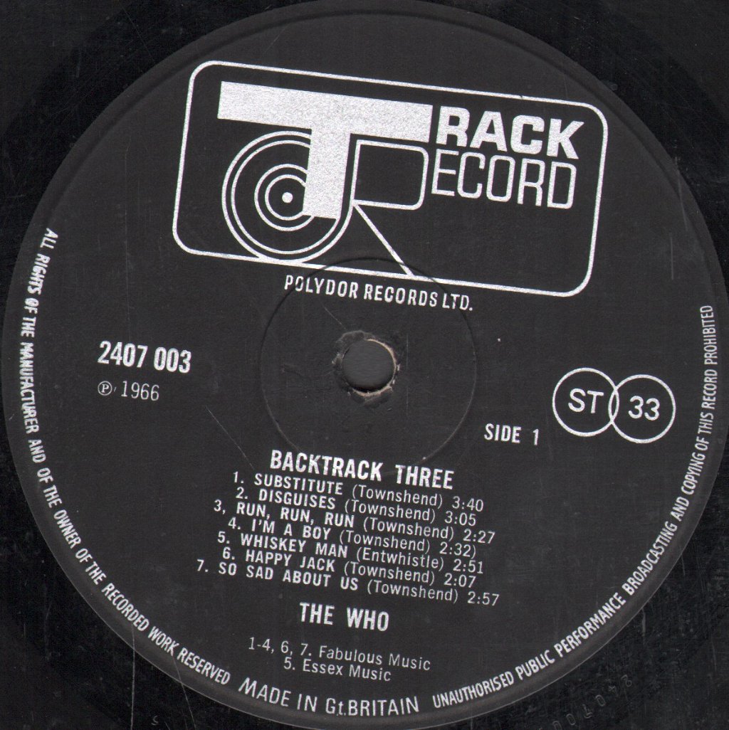 Who/Hendrix - Backtrack 3 - Lp