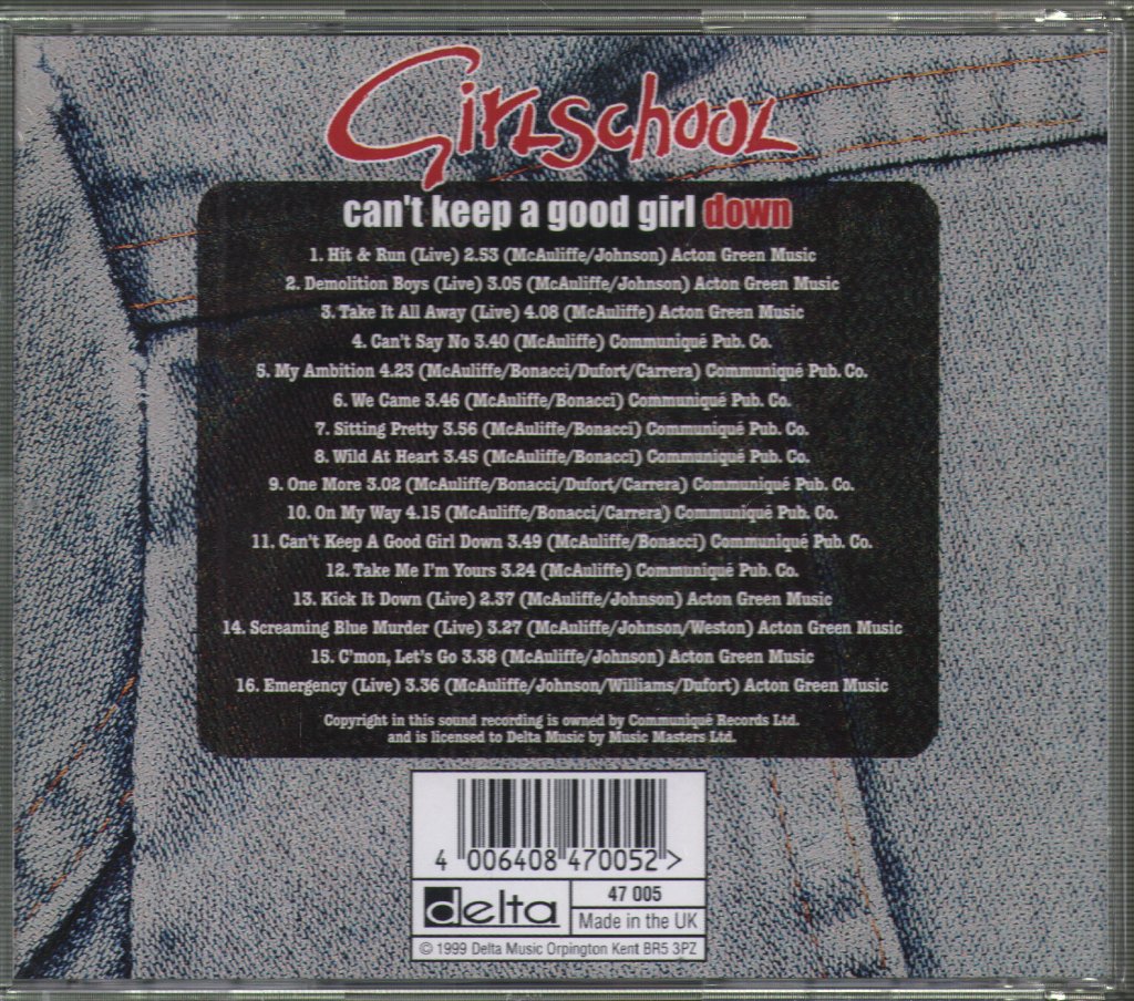Girlschool - Can't Keep A Good Girl Down - Cd