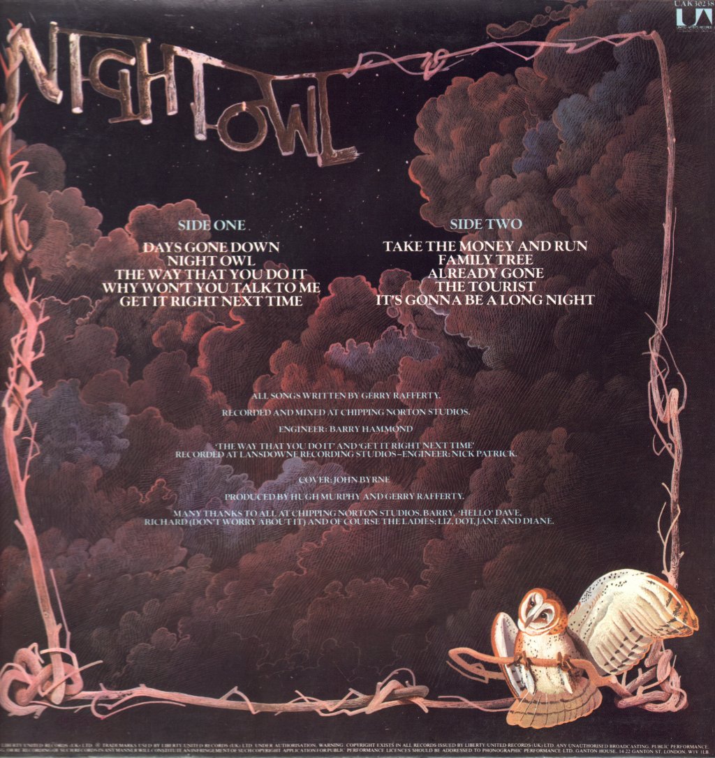 Gerry Rafferty - Night Owl - Lp