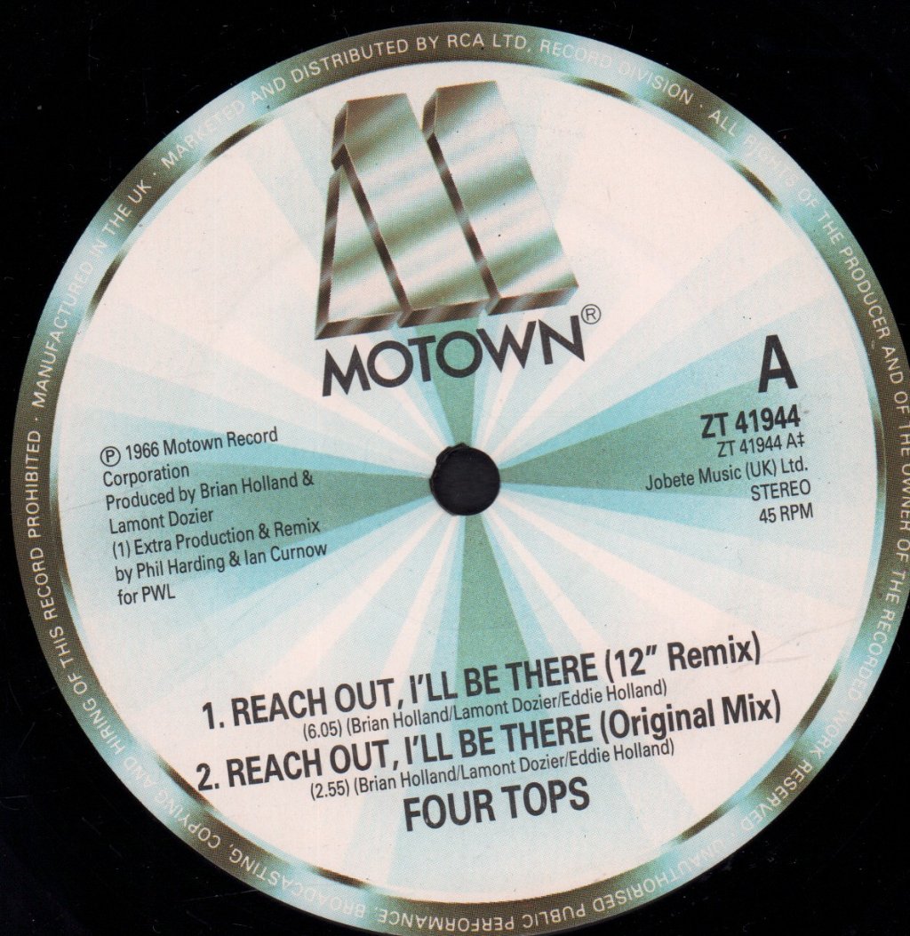 Four Tops - Reach Out I'll Be There - 12 Inch