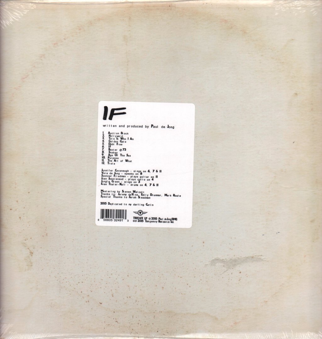 Paul De Jong (books) - If - Lp