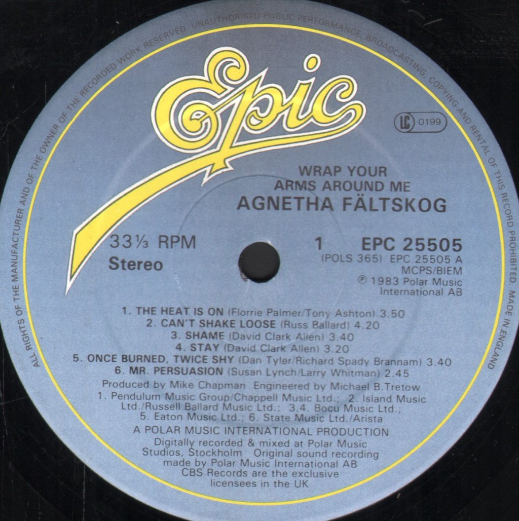 Agnetha Faltskog - Wrap Your Arms Around Me - Lp