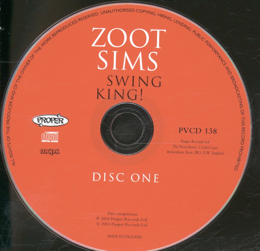 Zoot Sims - Swing King - Double Cd