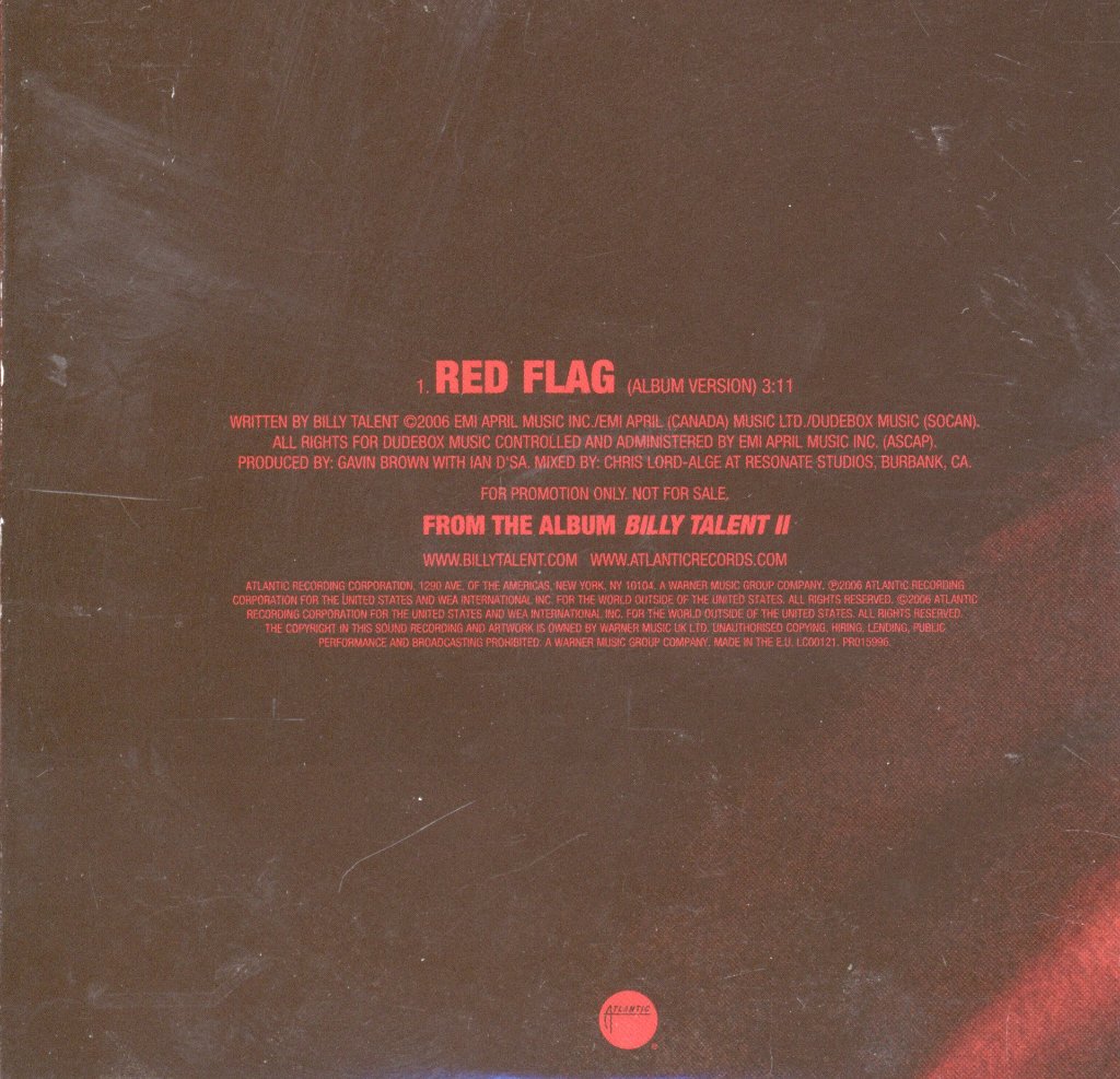 Billy Talent - Red Flag - Cd
