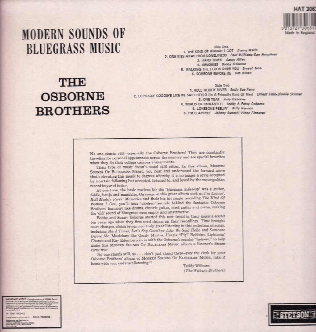 Osborne Brothers - Modern Sounds Of Bluegrass Music - Lp