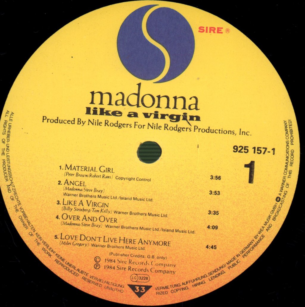 Madonna - Like A Virgin - Lp
