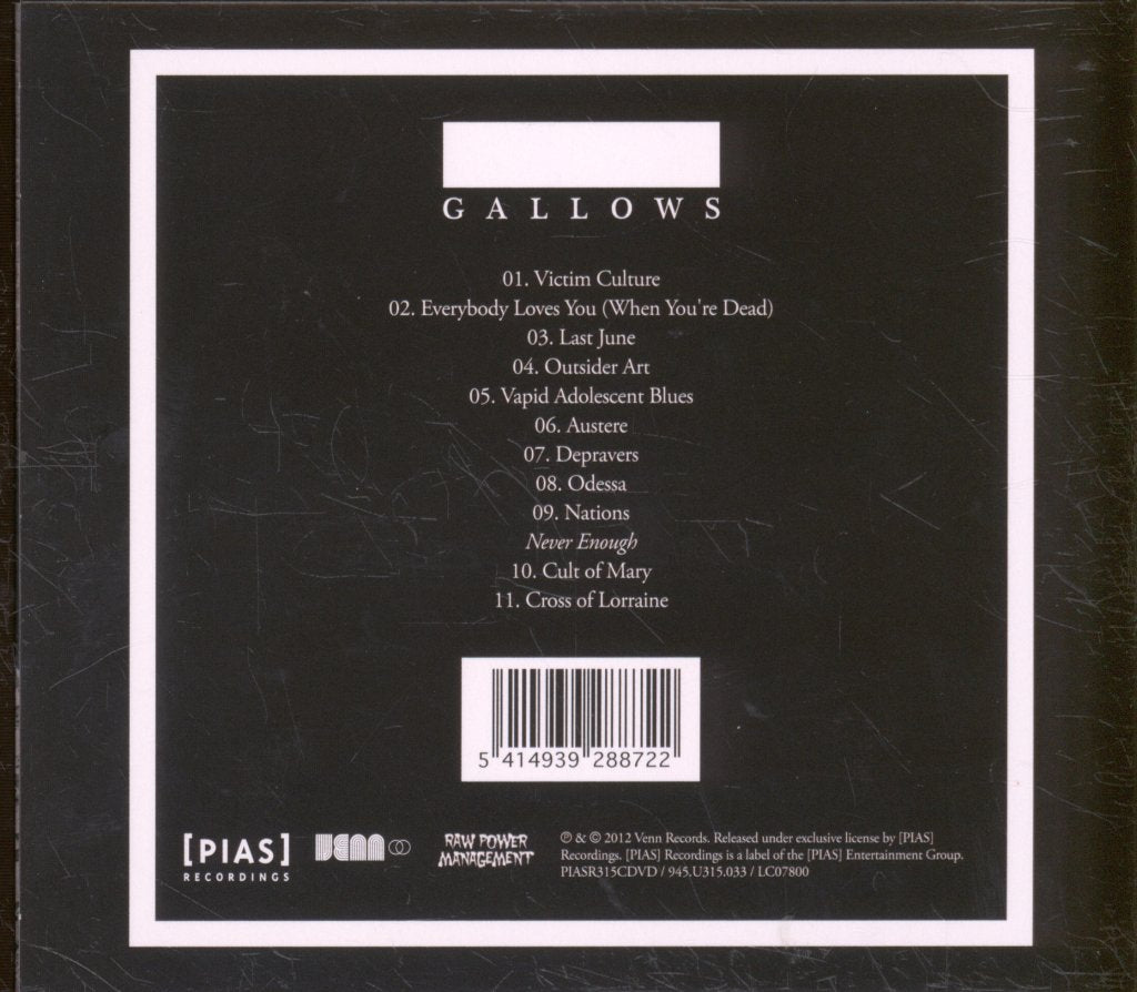 Gallows - Gallows - Cd