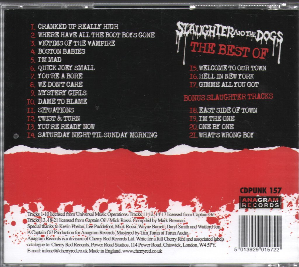 Slaughter And The Dogs - Best Of - Cd