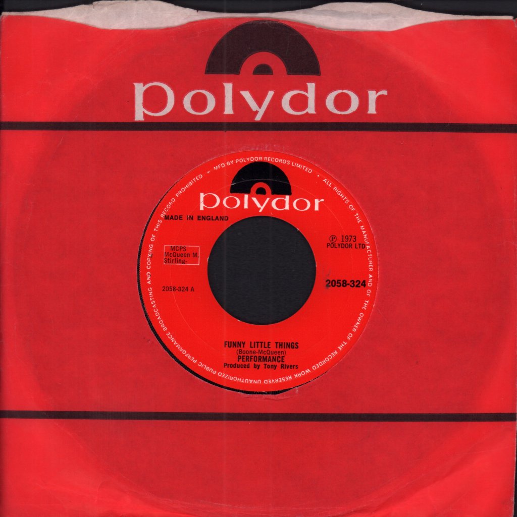 Performance (Uk 70'S Glam Group) - Funny Little Things - 7 Inch