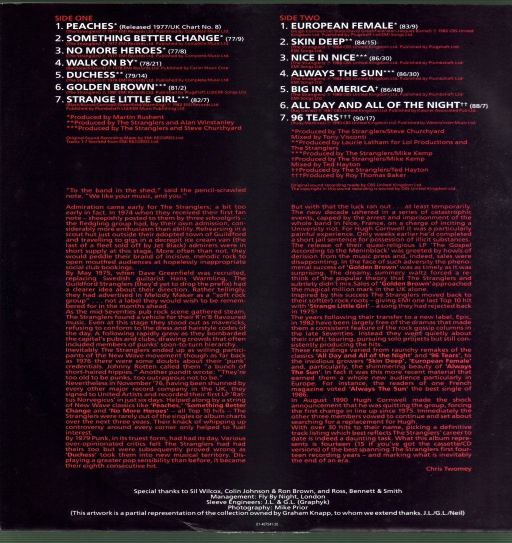 Stranglers - Greatest Hits 1977-1990 - Lp