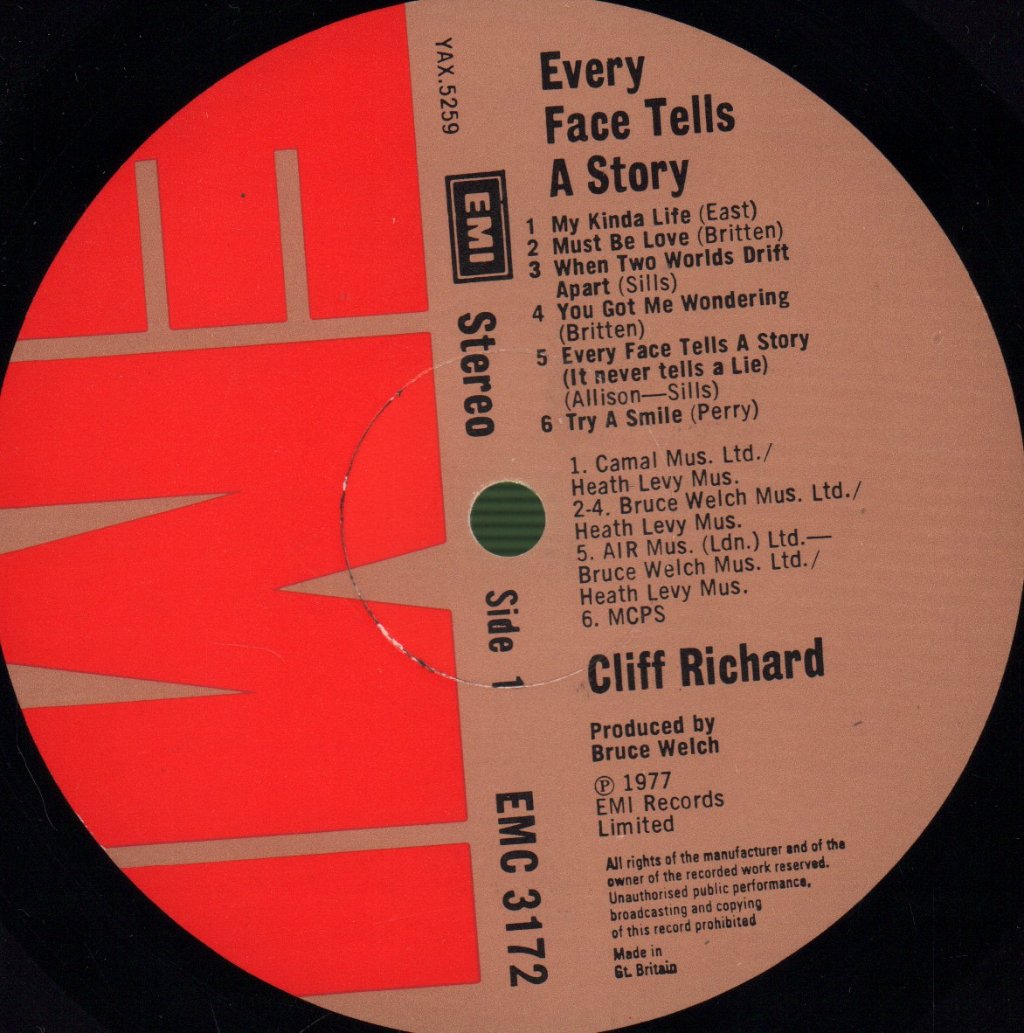Cliff Richard - Every Face Tells A Story - Lp