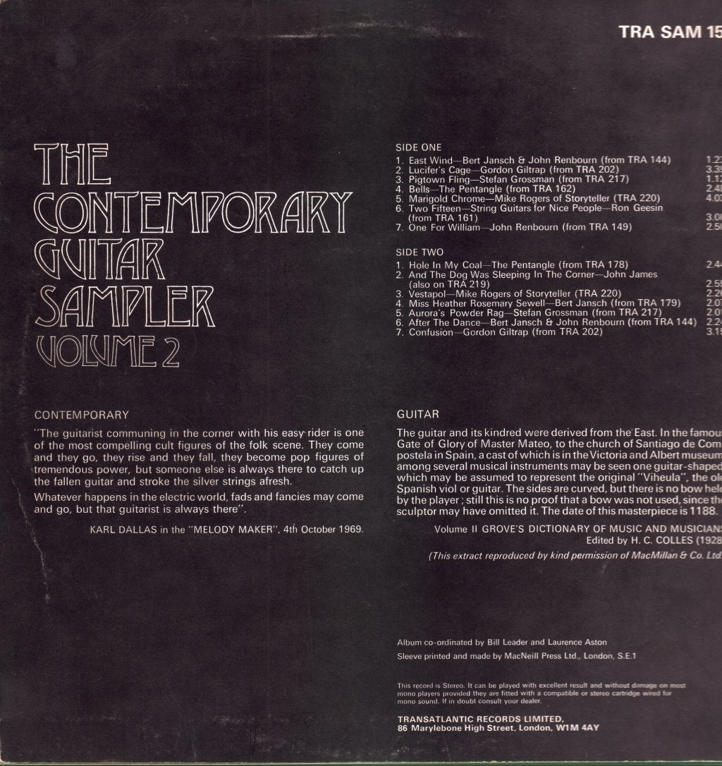 Various Artists - Contemporary Guitar Sampler Vol 2 - Lp
