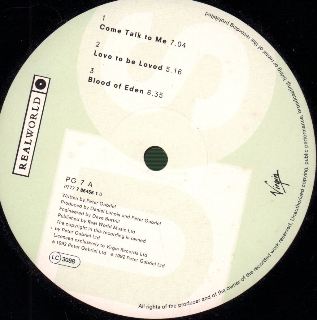 Peter Gabriel - Us - Double Lp