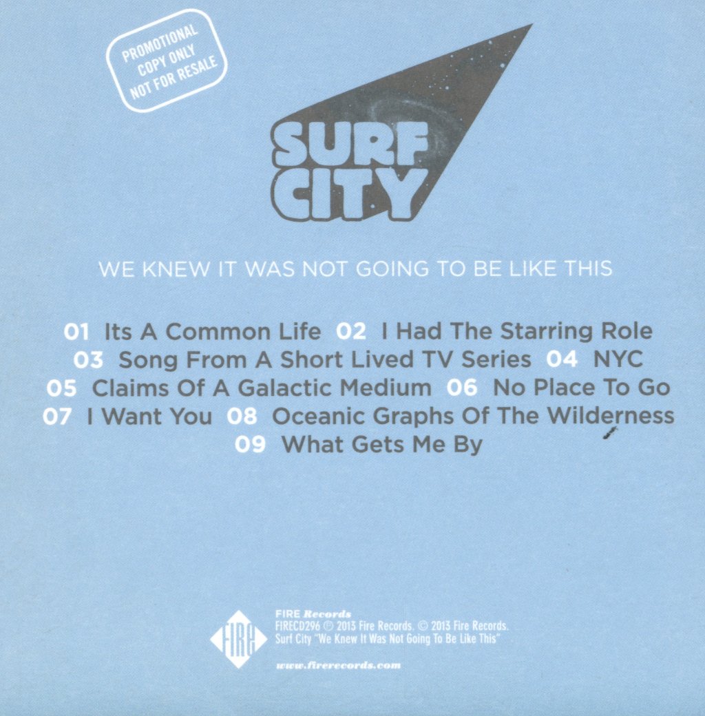 Surf City - We Knew It Was Not Going To Be Like This - Cdr