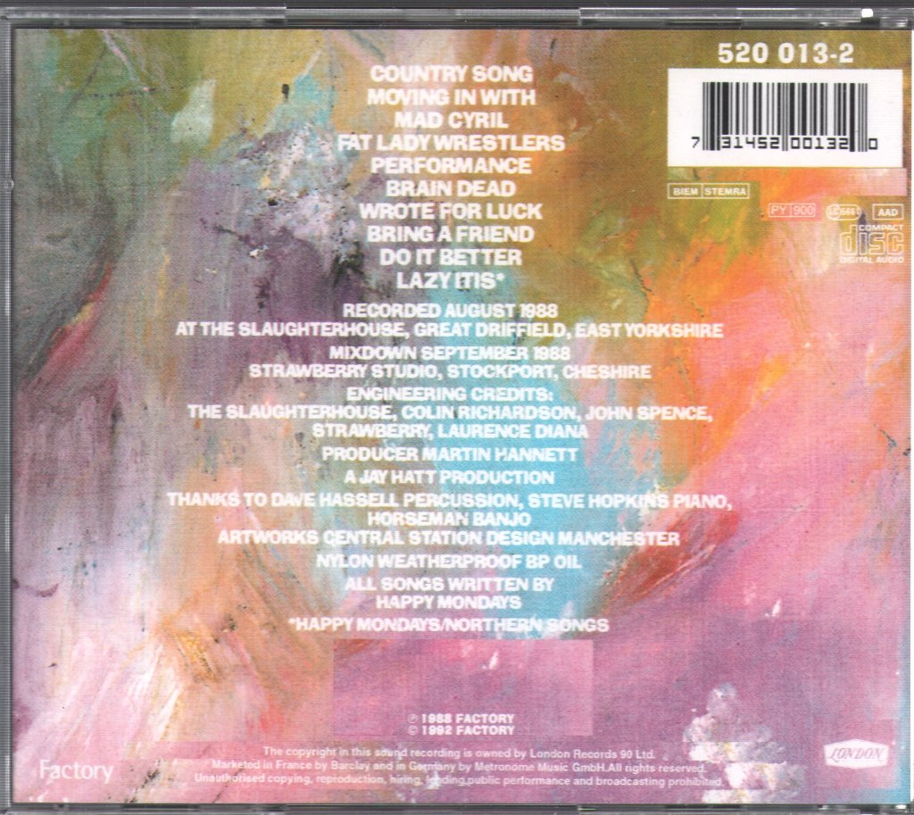 Happy Mondays - Bummed - Cd