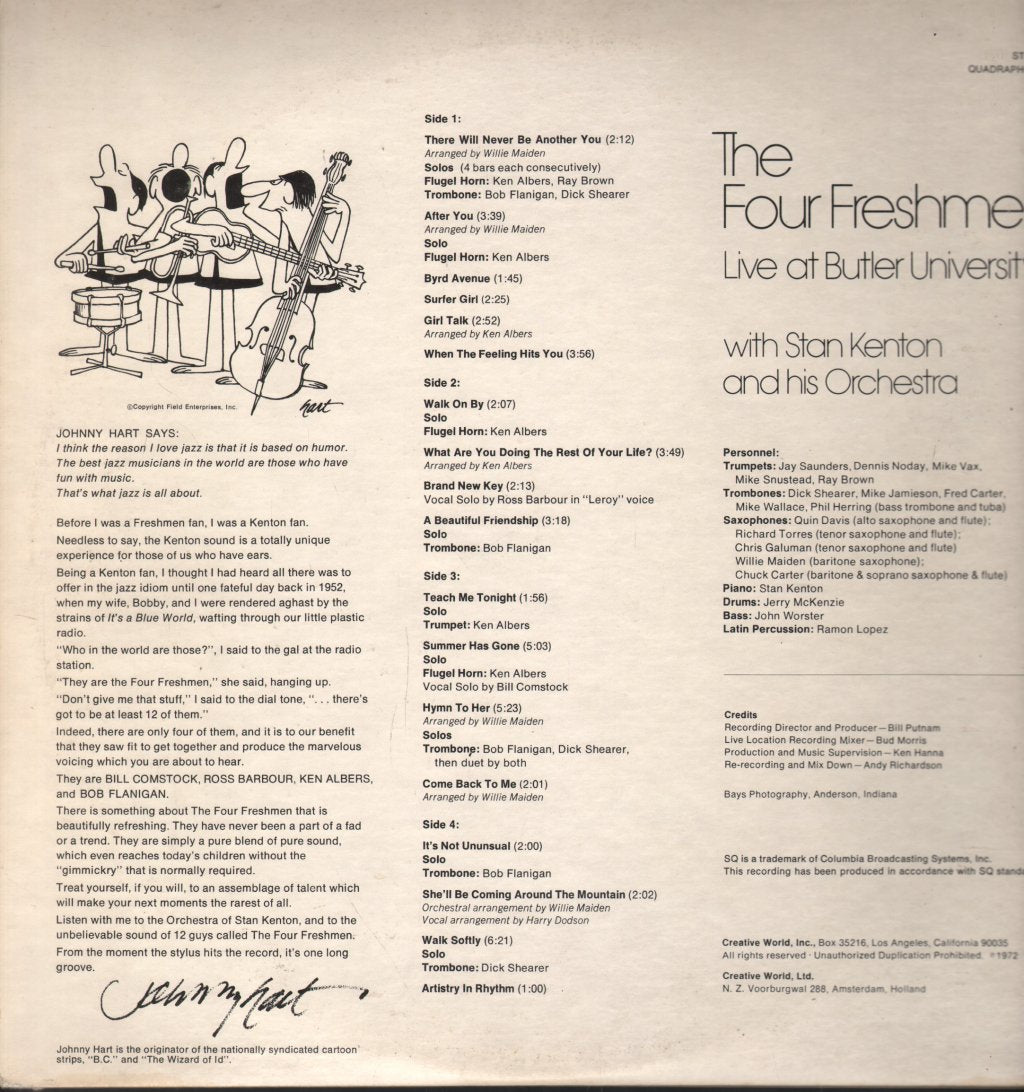 Four Freshmen - Live At Butler University - Double Lp