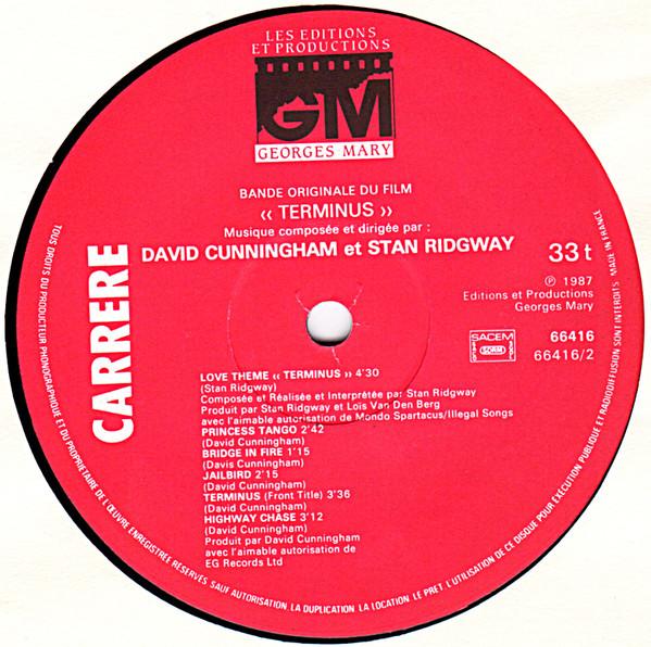 David Cunningham et Stan Ridgway - Terminus  Bande Originale Du Film - Lp