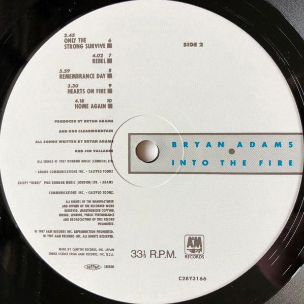 Bryan Adams - Into The Fire - Lp