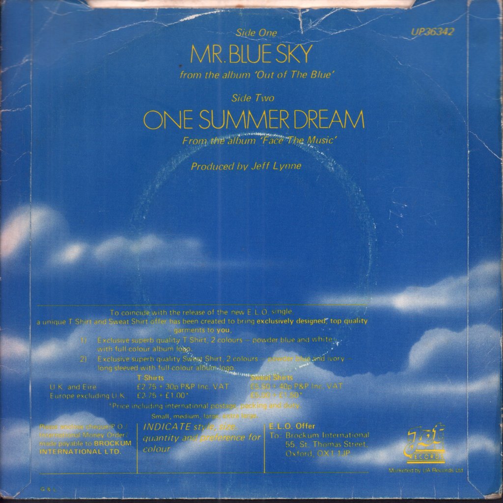 Electric Light Orchestra - Mr Blue Sky - 7 Inch