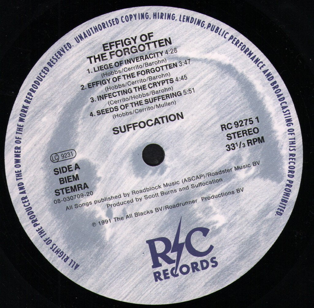 Suffocation - Effigy Of The Forgotten - Lp