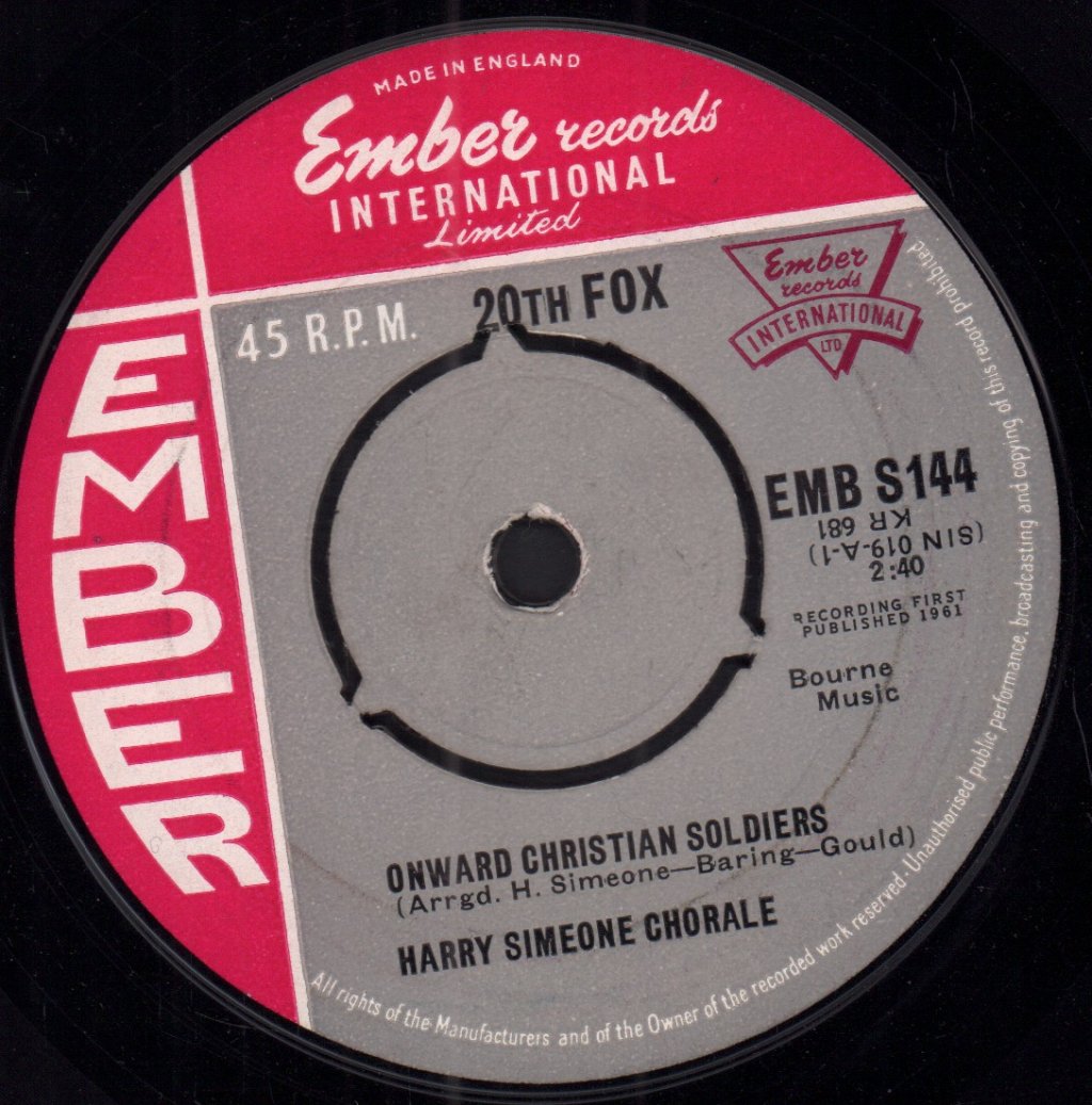 Harry Simeone Chorale - Onward Christian Soldiers - 7 Inch