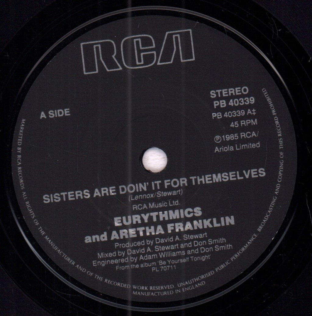 Eurythmics And Aretha Franklin - Sisters Are Doin It For Themselves - 7 Inch