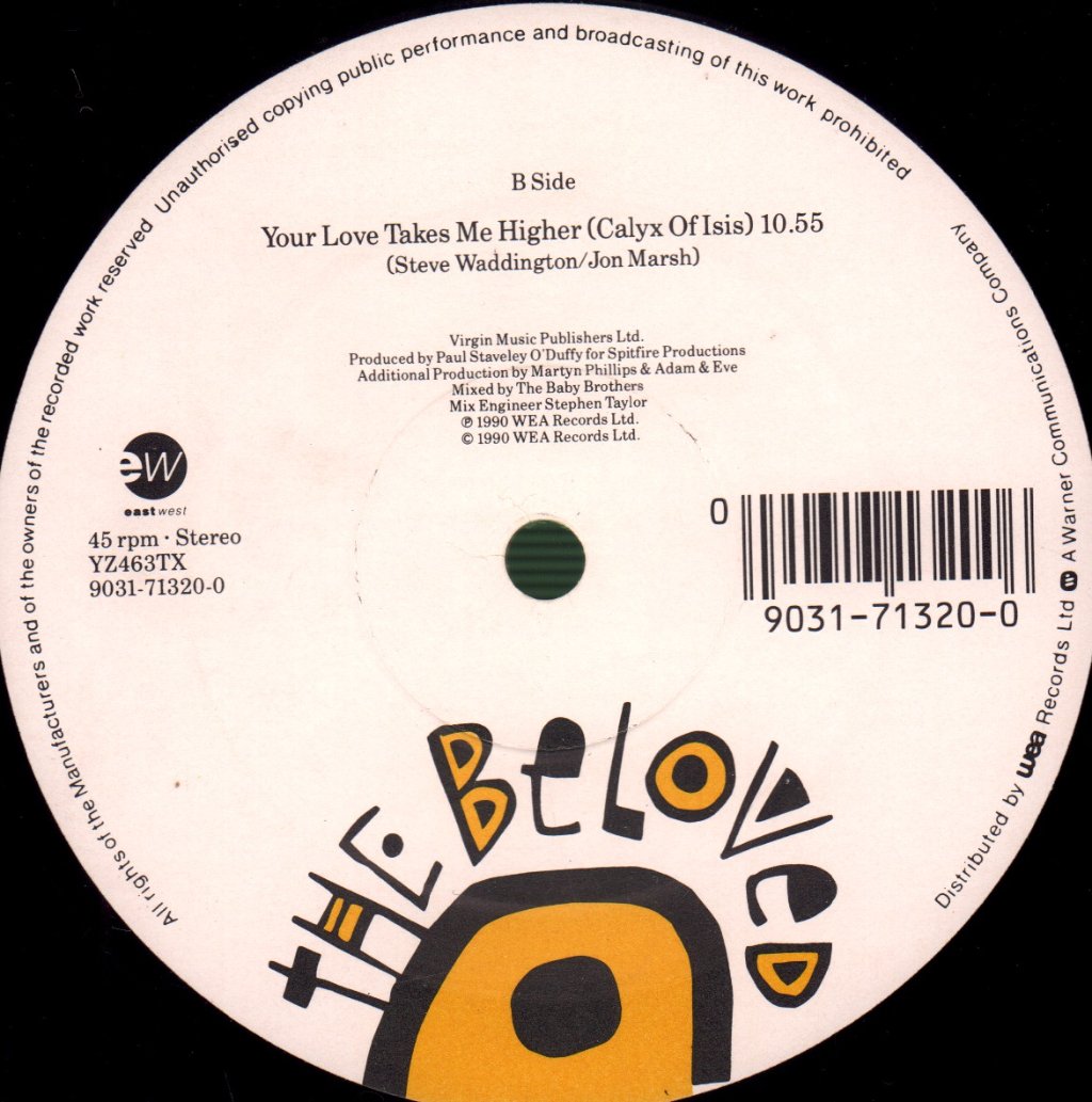Beloved - Your Love Takes Me Higher (Remix) - 12 Inch