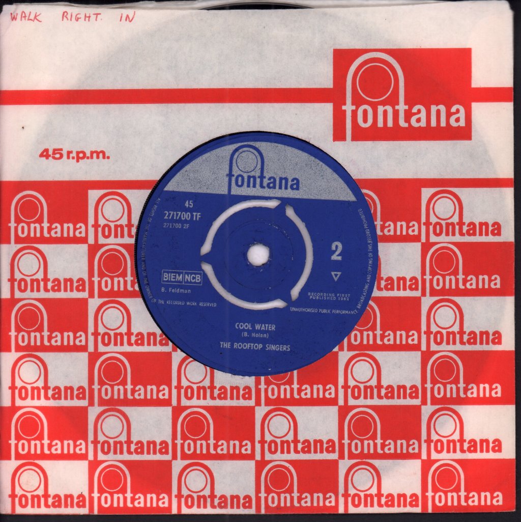 Rooftop Singers - Walk Right In - 7 Inch