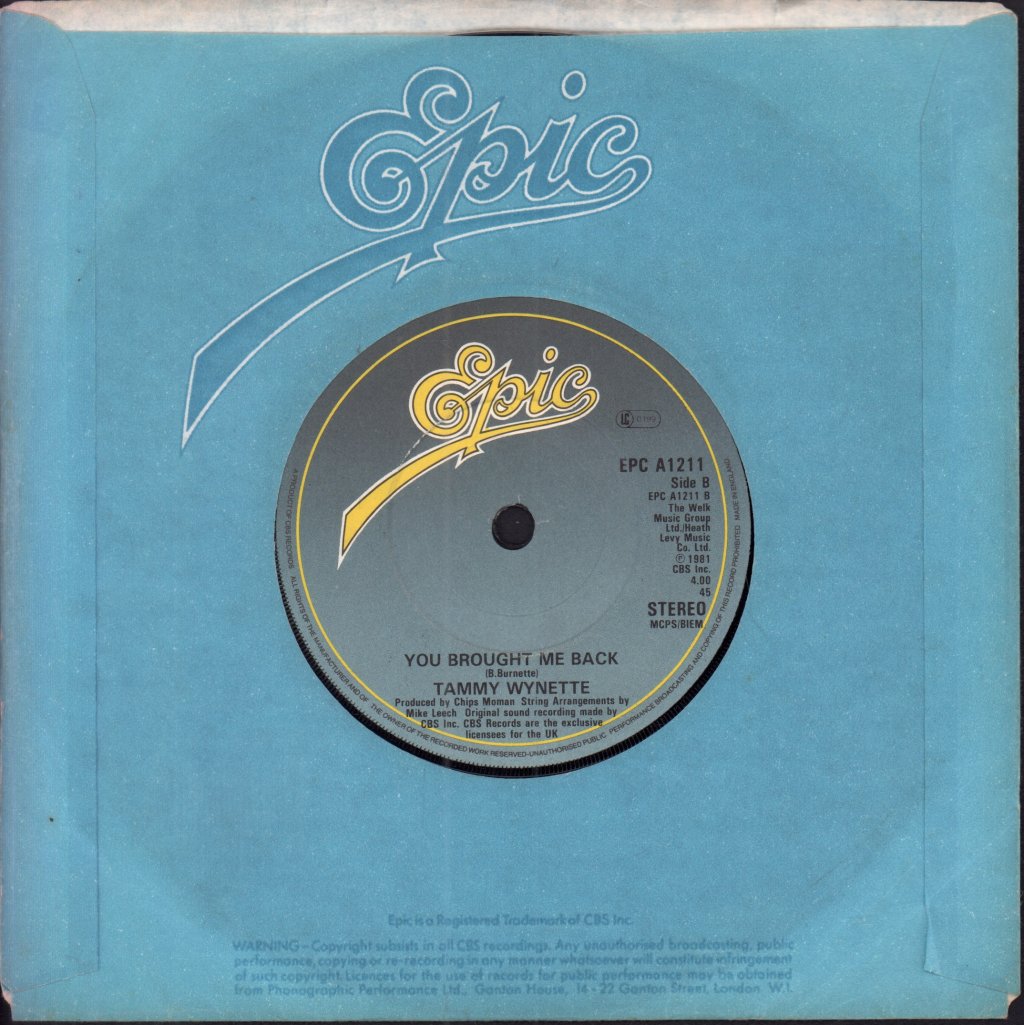 Tammy Wynette - Cowboys Don't Shoot Straight - 7 Inch
