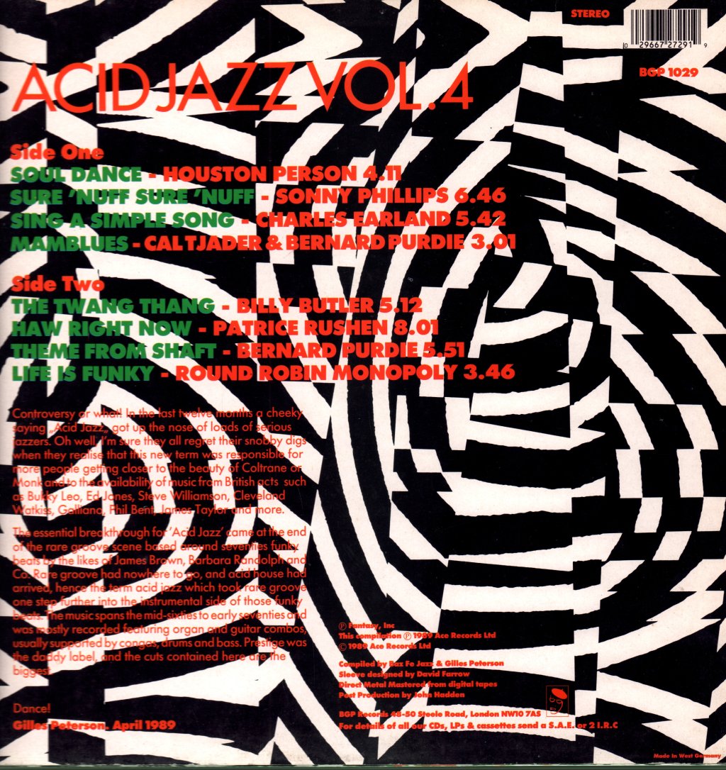 Various Artists - Acid Jazz Vol. 4 - Lp